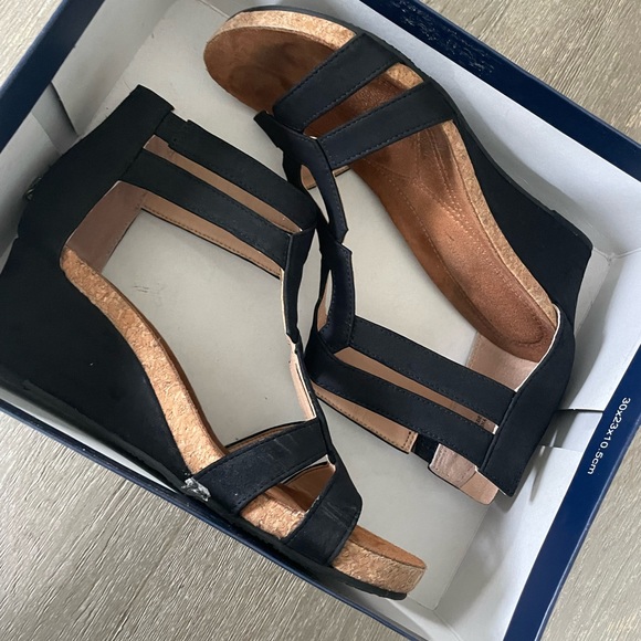 Adrienne Vittadini Black Summer Heels Women size 8 - Picture 7 of 7